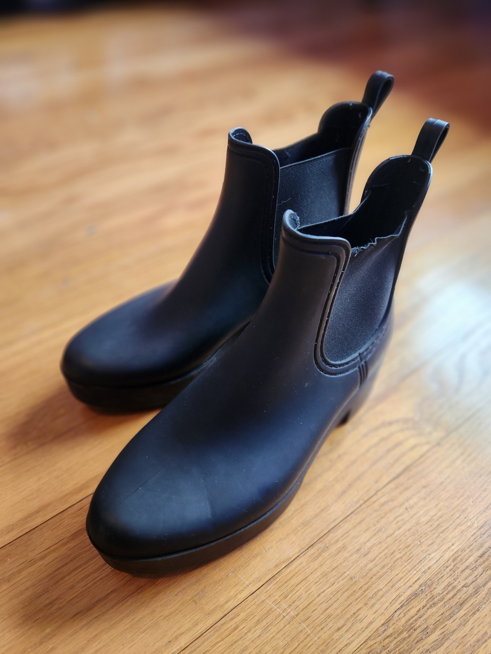 Black Rubber Sole Boots - Sturdy Lug Outsole